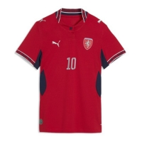 Camiseta República Checa Patrik Schick #10 Primera Equipación Replica Mundial 2026 para mujer mangas cortas